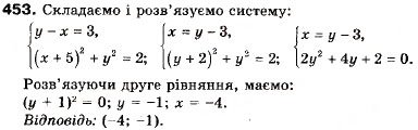 Завдання № 453 - 13. Системи рівнянь із двома змінними - ГДЗ Алгебра 9 клас А.Г. Мерзляк, В.Б. Полонський, М.С. Якір 2009