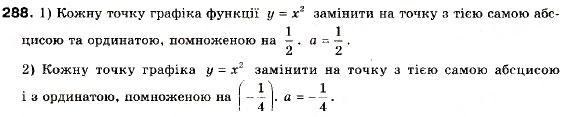 Завдання № 288 - 9. Як побудувати графік функції y = kf (x) , якщо відомо графік функції y = f (x) - ГДЗ Алгебра 9 клас А.Г. Мерзляк, В.Б. Полонський, М.С. Якір 2009