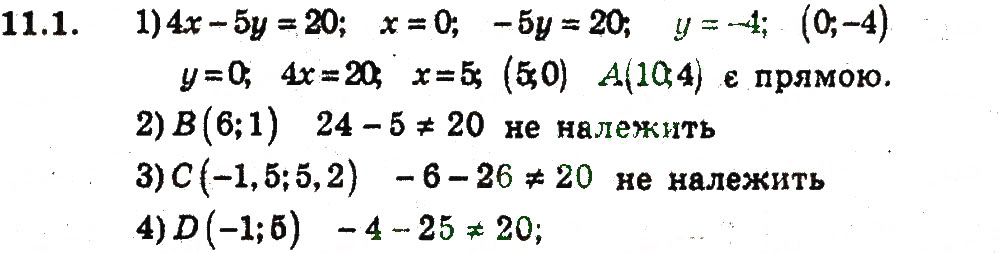 Завдання № 1 - 11. Загальне рівняння прямої - ГДЗ Геометрія 9 клас А.Г. Мерзляк, В.Б. Полонський, M.С. Якір 2009 - Поглиблений рівень вивчення