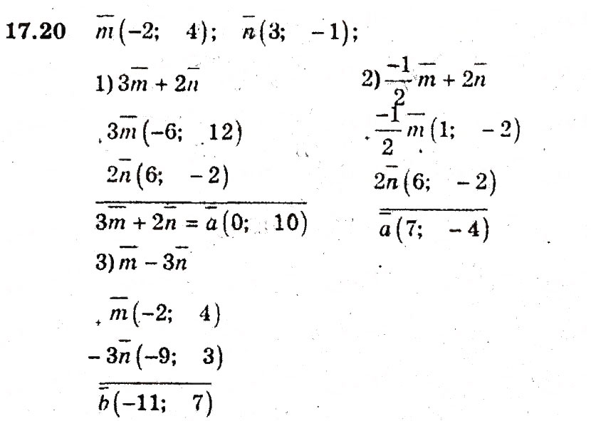 Завдання № 20 - 17. Множення вектора на число - ГДЗ Геометрія 9 клас А.Г. Мерзляк, В.Б. Полонський, M.С. Якір 2009 - Поглиблений рівень вивчення