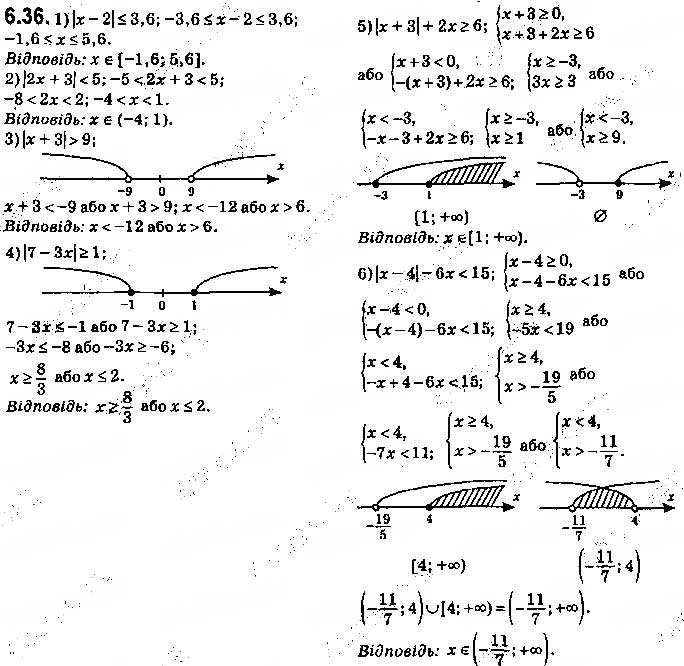 Завдання № 36 - 6. Системи лінійних нерівностей з однією змінною - ГДЗ Алгебра 9 клас А.Г. Мерзляк, В.Б. Полонський, М.С. Якір 2017