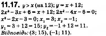Завдання № 17 - 11. Квадратична функція, її графік і властивості - ГДЗ Алгебра 9 клас А.Г. Мерзляк, В.Б. Полонський, М.С. Якір 2017