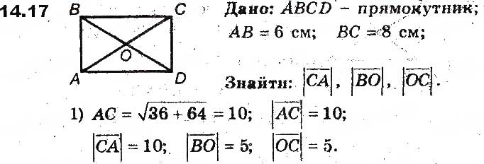 Завдання № 17 - 14. Поняття вектора - ГДЗ Геометрія 9 клас А.Г. Мерзляк, В.Б. Полонський, М.С. Якір 2017 - Поглиблене вивчення