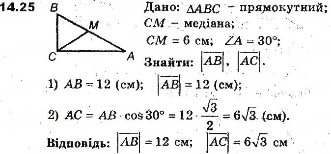 Завдання № 25 - 14. Поняття вектора - ГДЗ Геометрія 9 клас А.Г. Мерзляк, В.Б. Полонський, М.С. Якір 2017 - Поглиблене вивчення