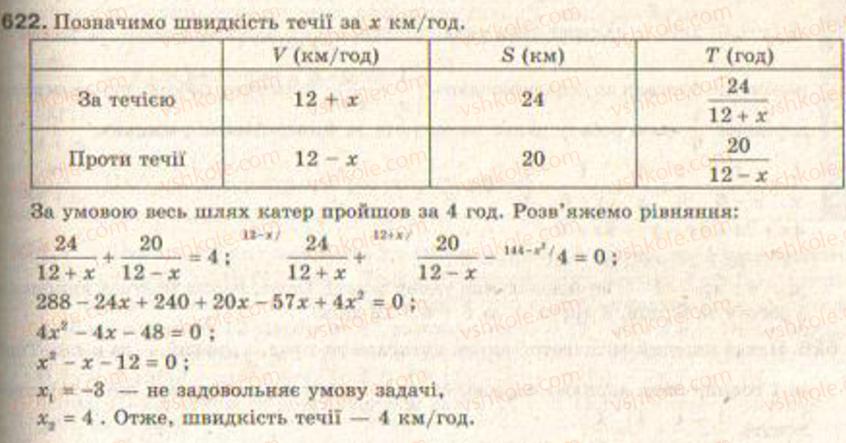 Завдання № 622 - § 15. Математичне моделювання - ГДЗ Алгебра 9 клас Г.П. Бевз, В.Г. Бевз 2009