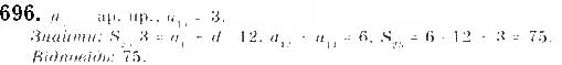 Завдання № 696 - § 16. Арифметична прогресія - ГДЗ Алгебра 9 клас Г.П. Бевз, В.Г. Бевз 2017