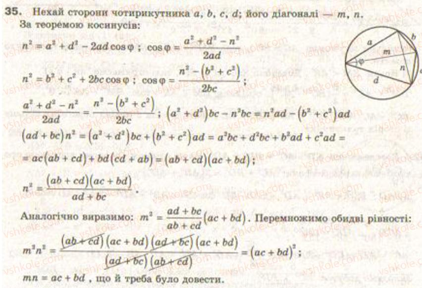 Завдання № 35 - Завдання 7 - ГДЗ Геометрія 9 клас Г.В. Апостолова 2009