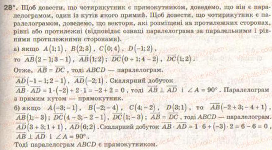 Завдання № 28 - Завдання для повторення розділу 4 - ГДЗ Геометрія 9 клас Г.В. Апостолова 2009