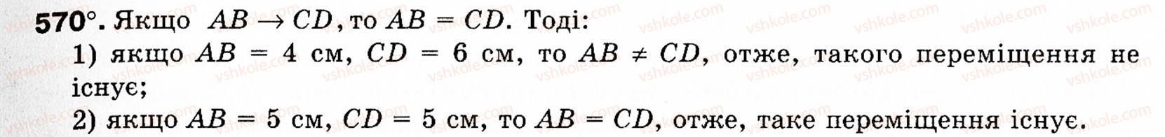 Завдання № 570 - § 17. Переміщення - ГДЗ Геометрія 9 клас М.І. Бурда, Н.А. Тарасенкова 2009