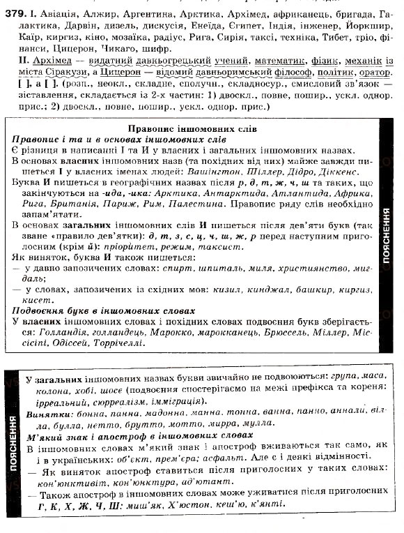 Завдання № 379 - § 34. Слово як предмет вивчення - ГДЗ Українська мова 9 клас М.І. Пентилюк, І.В. Гайдаєнко, А.І. Ляшкевич, С.А. Омельчук 2009