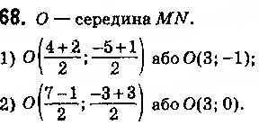 Завдання № 68 - § 3. Координати середини відрізка. Відстань між двома точками із заданими координатами - ГДЗ Геометрія 9 клас О.С. Істер 2017