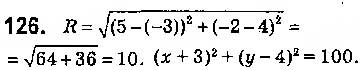 Завдання № 126 - § 4. Рівняння кола - ГДЗ Геометрія 9 клас О.С. Істер 2017