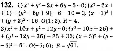 Завдання № 132 - § 4. Рівняння кола - ГДЗ Геометрія 9 клас О.С. Істер 2017