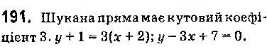 Завдання № 191 - § 5. Рівняння прямої - ГДЗ Геометрія 9 клас О.С. Істер 2017
