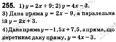 Завдання № 255 - § 5. Рівняння прямої - ГДЗ Геометрія 9 клас О.С. Істер 2017