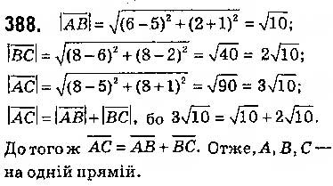 Завдання № 388 - § 9. Множення вектора на число - ГДЗ Геометрія 9 клас О.С. Істер 2017