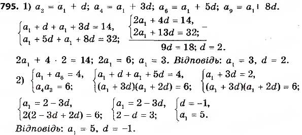 Завдання № 795 - § 18. Геометрична прогресія, її властивості. Формула n-го члена геометричної прогресії - ГДЗ Алгебра 9 клас О.С. Істер 2017