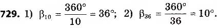 Завдання № 729 - § 15. Правильні многокутники. Формули радіусів вписаних і описаних кіл правильних многокутників - ГДЗ Геометрія 9 клас О.С. Істер 2017