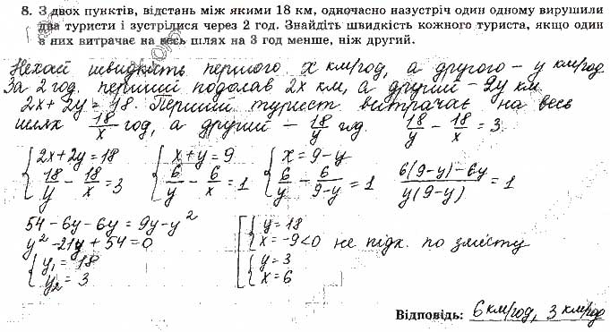 Завдання № 8 - Варіант 2 - ГДЗ Алгебра 9 клас О.С. Істер 2017 - Зошит для самостійних та контрольних робіт