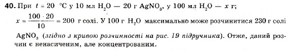 Завдання № 40 - § 5. Розчинність речовин - ГДЗ Хімія 9 клас П.П. Попель, Л.С. Крикля 2009