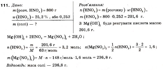 Завдання № 111 - § 11. Класифікація хімічних реакцій - ГДЗ Хімія 9 клас П.П. Попель, Л.С. Крикля 2009