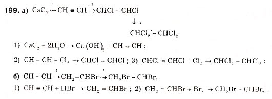 Завдання № 199 - § 22. Ацетилен - ГДЗ Хімія 9 клас П.П. Попель, Л.С. Крикля 2009