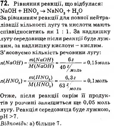 Завдання № 72 - § 10. Йонно-молекулярні рівняння - ГДЗ Хімія 9 клас П.П. Попель, Л.С. Крикля 2017