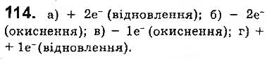 Завдання № 114 - § 14. Окисно-відновні реакції - ГДЗ Хімія 9 клас П.П. Попель, Л.С. Крикля 2017