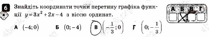 Завдання № 6 - Варіант 2 - ГДЗ Алгебра 9 клас Т. Л. Корнієнко, В. І. Фіготіна 2017 - Зошит для контролю знань