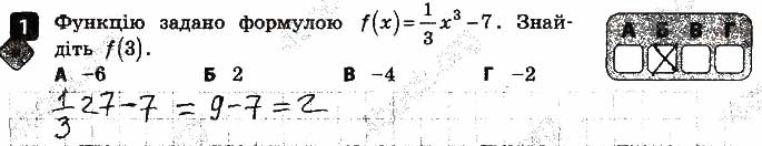 Завдання № 1 - Варіант 2 - ГДЗ Алгебра 9 клас Т. Л. Корнієнко, В. І. Фіготіна 2017 - Зошит для контролю знань