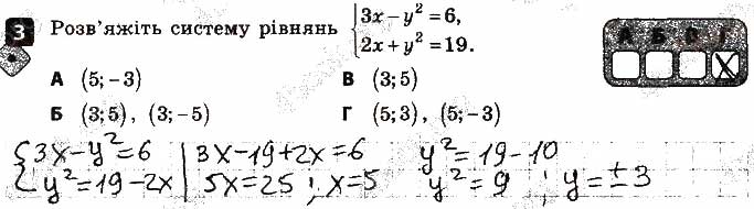 Завдання № 3 - Варіант 1 - ГДЗ Алгебра 9 клас Т. Л. Корнієнко, В. І. Фіготіна 2017 - Зошит для контролю знань