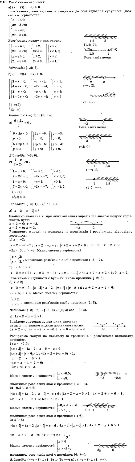Завдання № 213 - Вправи для повторення § 1 - ГДЗ Алгебра 9 клас В.Р. Кравчук, Г.М. Янченко, М.В. Підручна 2009