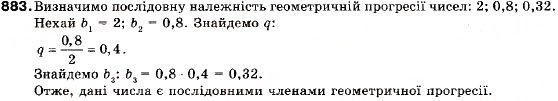 Завдання № 883 - Запитання і вправи для повторення § 4 - ГДЗ Алгебра 9 клас В.Р. Кравчук, Г.М. Янченко, М.В. Підручна 2009