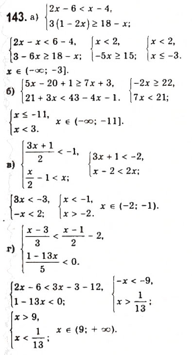 Завдання № 143 - § 2. Нерівності зі змінними - ГДЗ Алгебра 9 клас Ю.І. Мальований, Г.М. Литвиненко, Г.М. Возняк 2009