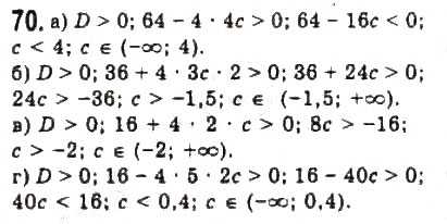 Завдання № 70 - § 2. Нерівності зі змінними - ГДЗ Алгебра 9 клас Ю.І. Мальований, Г.М. Литвиненко, Г.М. Возняк 2009