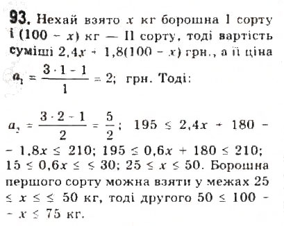 Завдання № 93 - § 2. Нерівності зі змінними - ГДЗ Алгебра 9 клас Ю.І. Мальований, Г.М. Литвиненко, Г.М. Возняк 2009