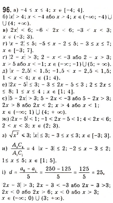 Завдання № 96 - § 2. Нерівності зі змінними - ГДЗ Алгебра 9 клас Ю.І. Мальований, Г.М. Литвиненко, Г.М. Возняк 2009