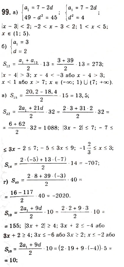 Завдання № 99 - § 2. Нерівності зі змінними - ГДЗ Алгебра 9 клас Ю.І. Мальований, Г.М. Литвиненко, Г.М. Возняк 2009