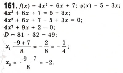 Завдання № 161 - § 3. Квадратична функція та її графік - ГДЗ Алгебра 9 клас Ю.І. Мальований, Г.М. Литвиненко, Г.М. Возняк 2009