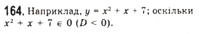Завдання № 164 - § 3. Квадратична функція та її графік - ГДЗ Алгебра 9 клас Ю.І. Мальований, Г.М. Литвиненко, Г.М. Возняк 2009