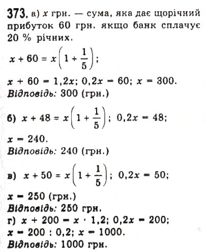 Завдання № 373 - § 7. Математичне моделювання. Відсоткові розрахунки - ГДЗ Алгебра 9 клас Ю.І. Мальований, Г.М. Литвиненко, Г.М. Возняк 2009