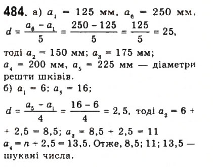 Завдання № 484 - § 10. Арифметична прогресія - ГДЗ Алгебра 9 клас Ю.І. Мальований, Г.М. Литвиненко, Г.М. Возняк 2009