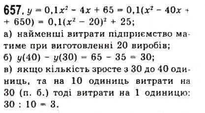 Завдання № 657 - 5. Функції - ГДЗ Алгебра 9 клас Ю.І. Мальований, Г.М. Литвиненко, Г.М. Возняк 2009