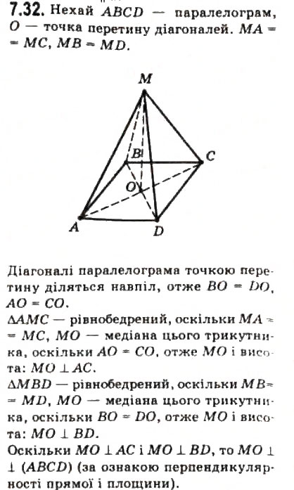 Завдання № 32 - § 7.1. Основні фігури геометрії та їхнє розміщення у просторі - ГДЗ Геометрія 10 клас О.Я. Біляніна, Г.І. Білянін, В.О. Швець 2010 - Академічний рівень