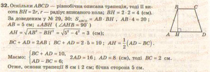 Завдання № 32 - Завдання 9 - ГДЗ Геометрія 9 клас Г.В. Апостолова 2009