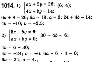 Завдання № 1014 - 26. Системи рівнянь з двома змінними. Графічний метод розв’язування системи двох лінійних рівнянь з двома змінними - ГДЗ Алгебра 7 клас А.Г. Мерзляк, В.Б. Полонський, М.С. Якір 2008