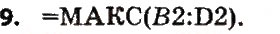 Завдання № 9 - 4.5. Використання вбудованих функцій у табличному процесорі Excel 2007 - ГДЗ Інформатика 7 клас Й.Я. Ривкінд, Т.І. Лисенко, Л.А. Чернікова 2015